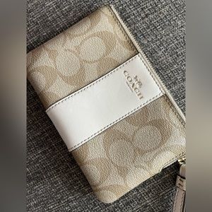 COACH signature canvas wristlet